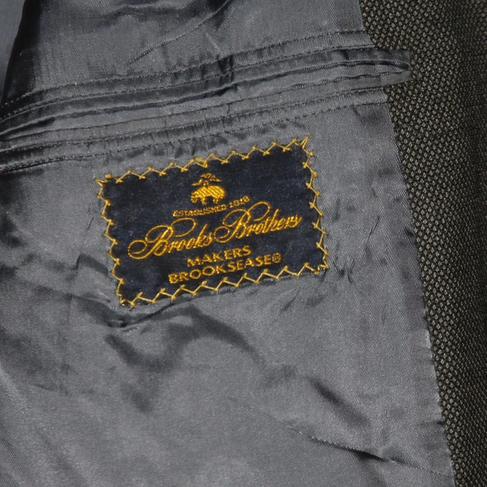 Brooks Brothers Brooksease Blazer Mens 41R Brown Good Two Button‎ Wool USA